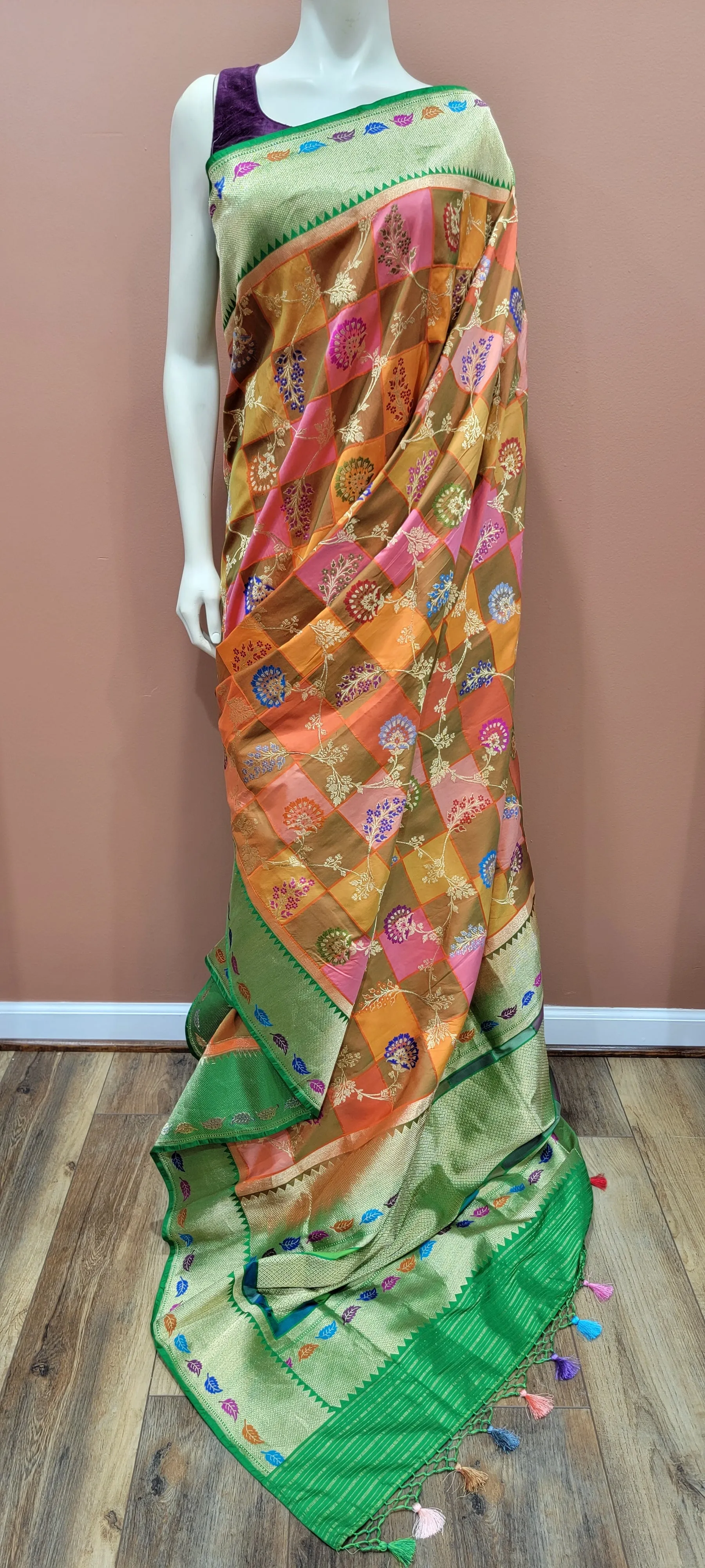 Banaras Rangkart Saree W/ Custom Blouse