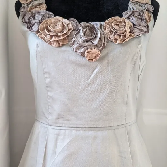 BARASCHI for ANTHROPOLOGIE Slate shift dress size 4 with pockets!