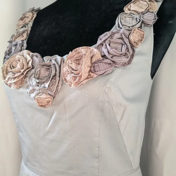 BARASCHI for ANTHROPOLOGIE Slate shift dress size 4 with pockets!