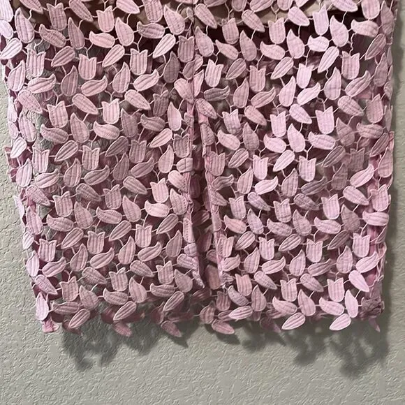 BARDOT Flora Lace Floral Pencil Skirt in Dusty Pink, Size 6/S
