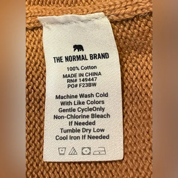 Beautiful The Normal Brand Oslo Fair Isle Cozy Turtleneck Tan Sweater Size XS