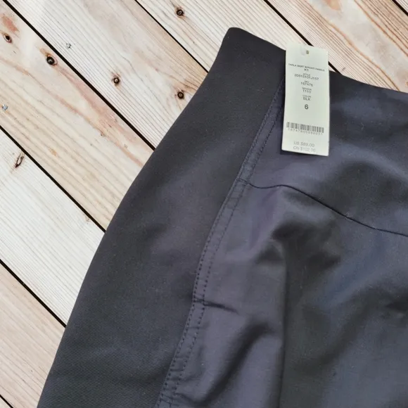 Bebe Black Pencil Skirt Sz 6 NWT