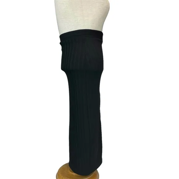 Bebe Full Zip Bodycon Knee Length Pencil Skirt in Black Size XS