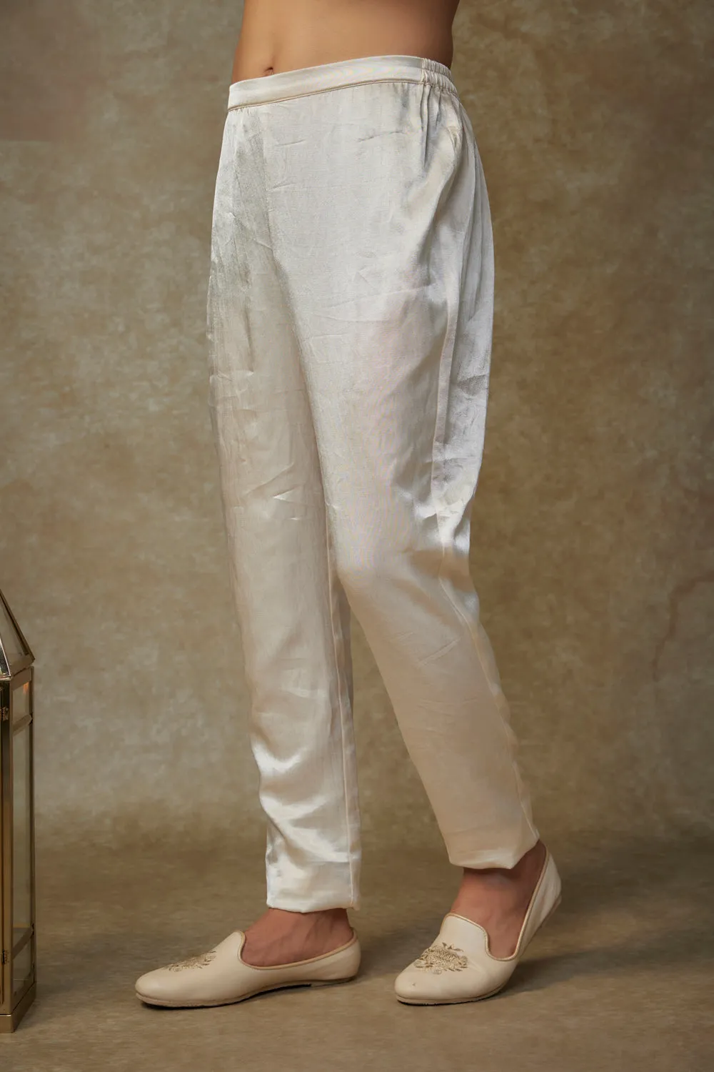 Beige Embroiderd Sherwani With Pant