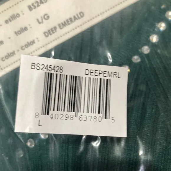 belldini Deep Emerald V-Neck Sweater