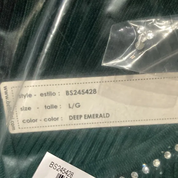 belldini Deep Emerald V-Neck Sweater