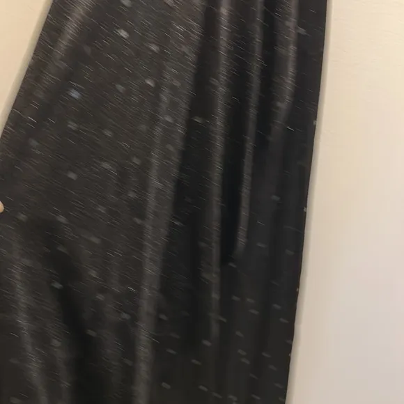 Betsey Johnson black sparkle sequin evening dress with ruffle v-neck size 4