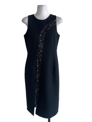 Black Asymmetric Lace Shift Dress TTT