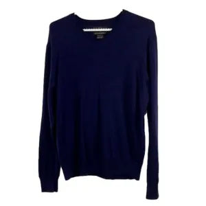Black Brown 1826 Purple 100% Merino Wool V-Neck Sweater