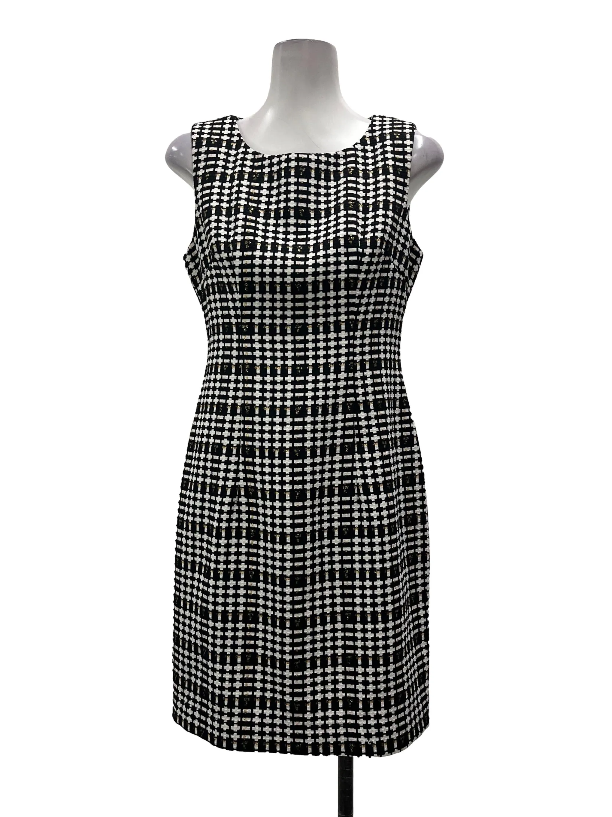 Black Checkered Shift Dress