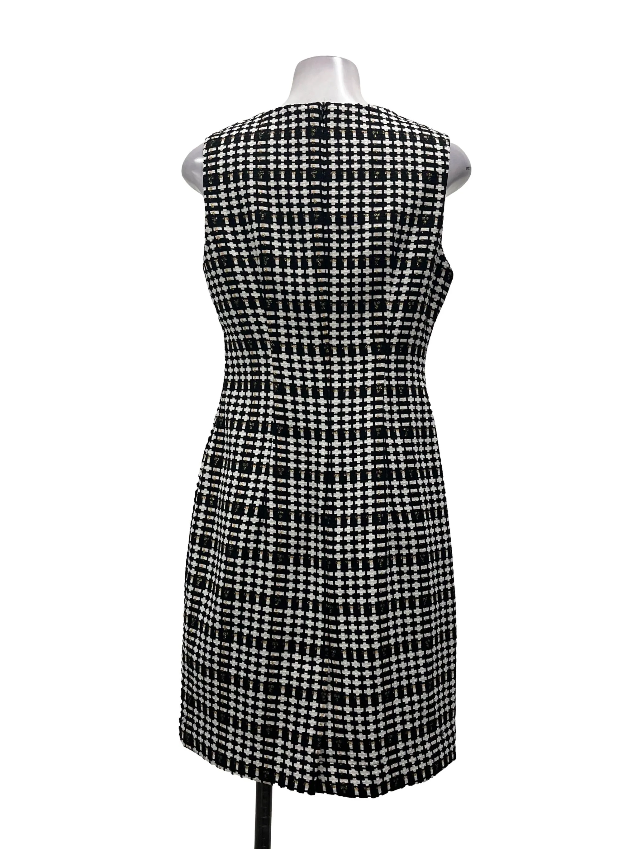 Black Checkered Shift Dress
