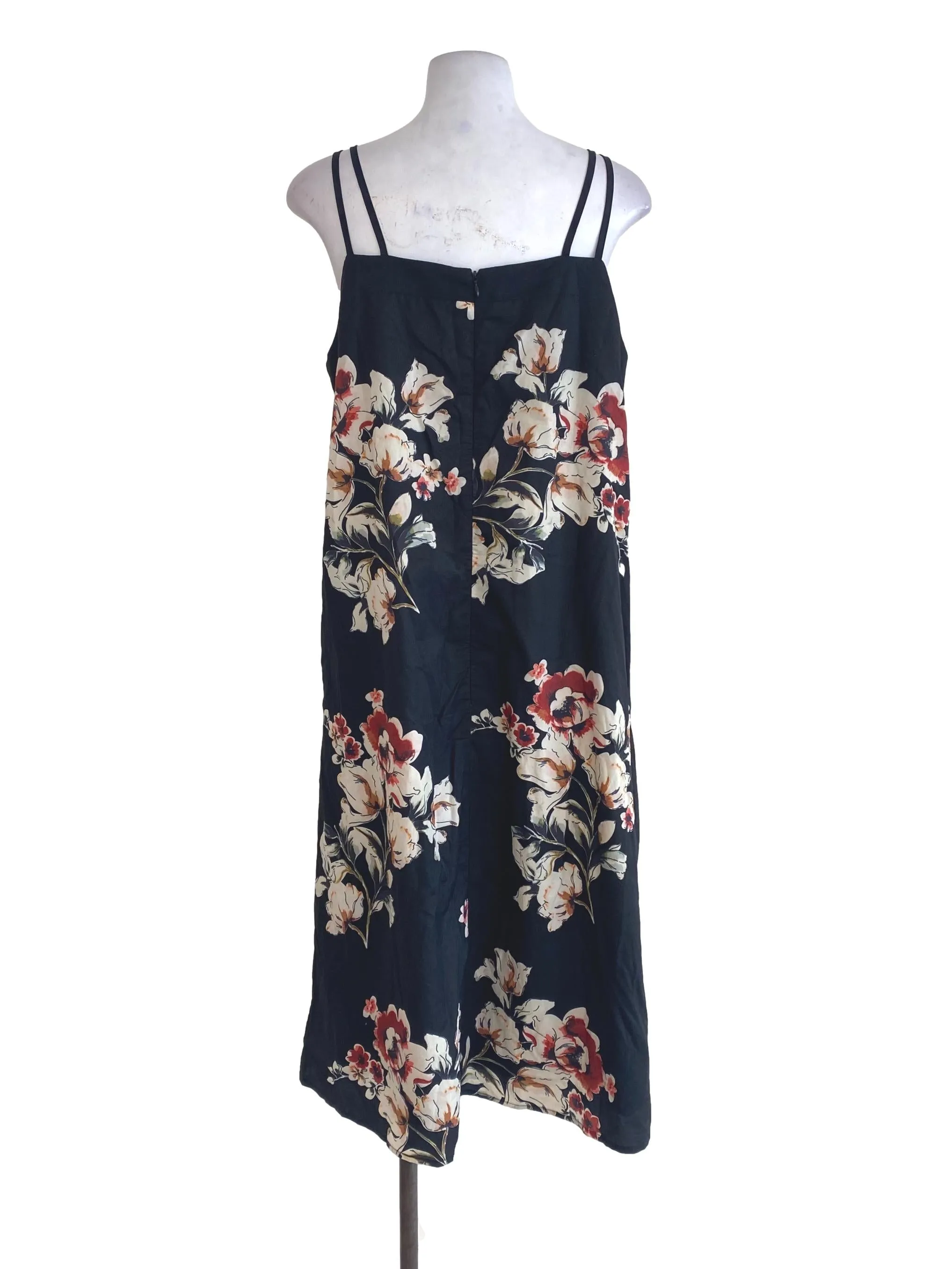 Black Floral Shift Dress