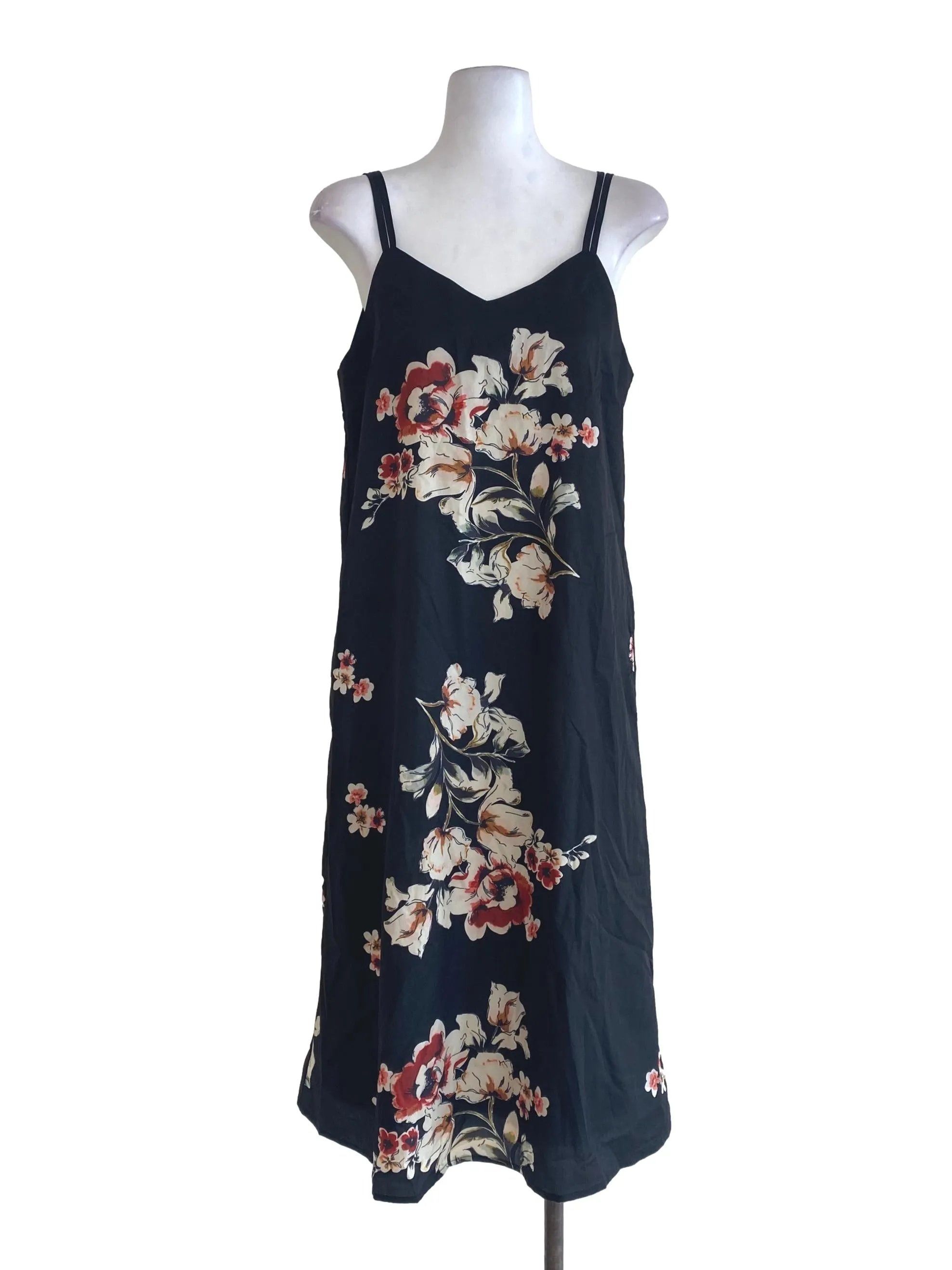 Black Floral Shift Dress