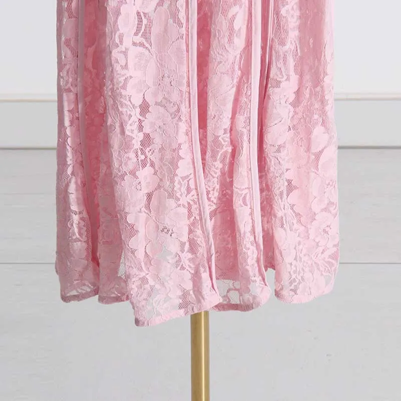 Black Hollow Embroidery Midi Dress With Flare Sleeves