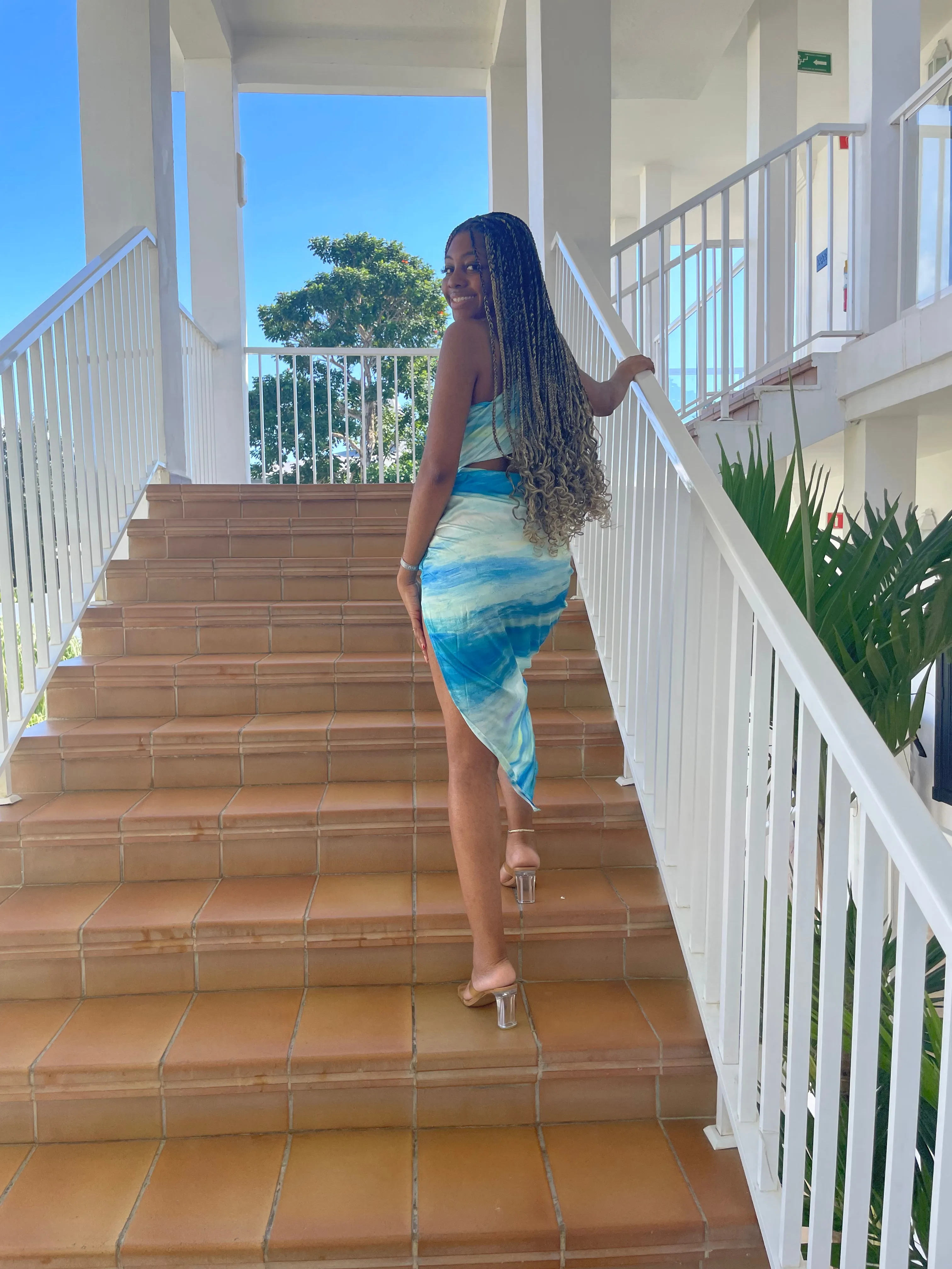 BLUE SERENITY OMBRÉ DRESS