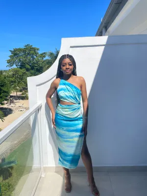 BLUE SERENITY OMBRÉ DRESS