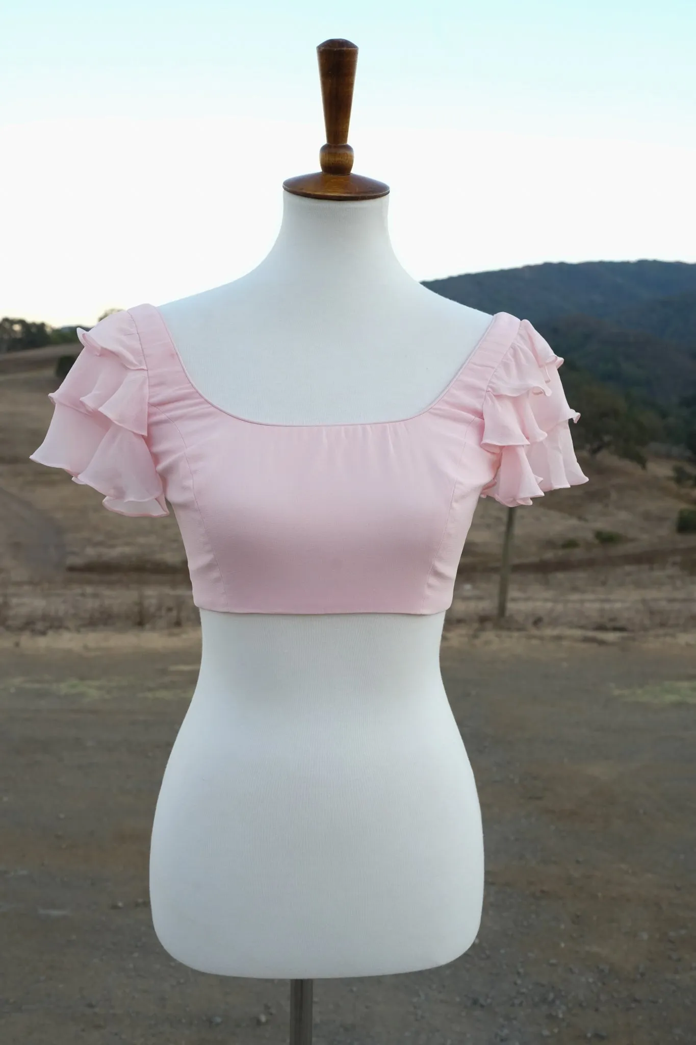 Blush Pink Ruffle Blouse