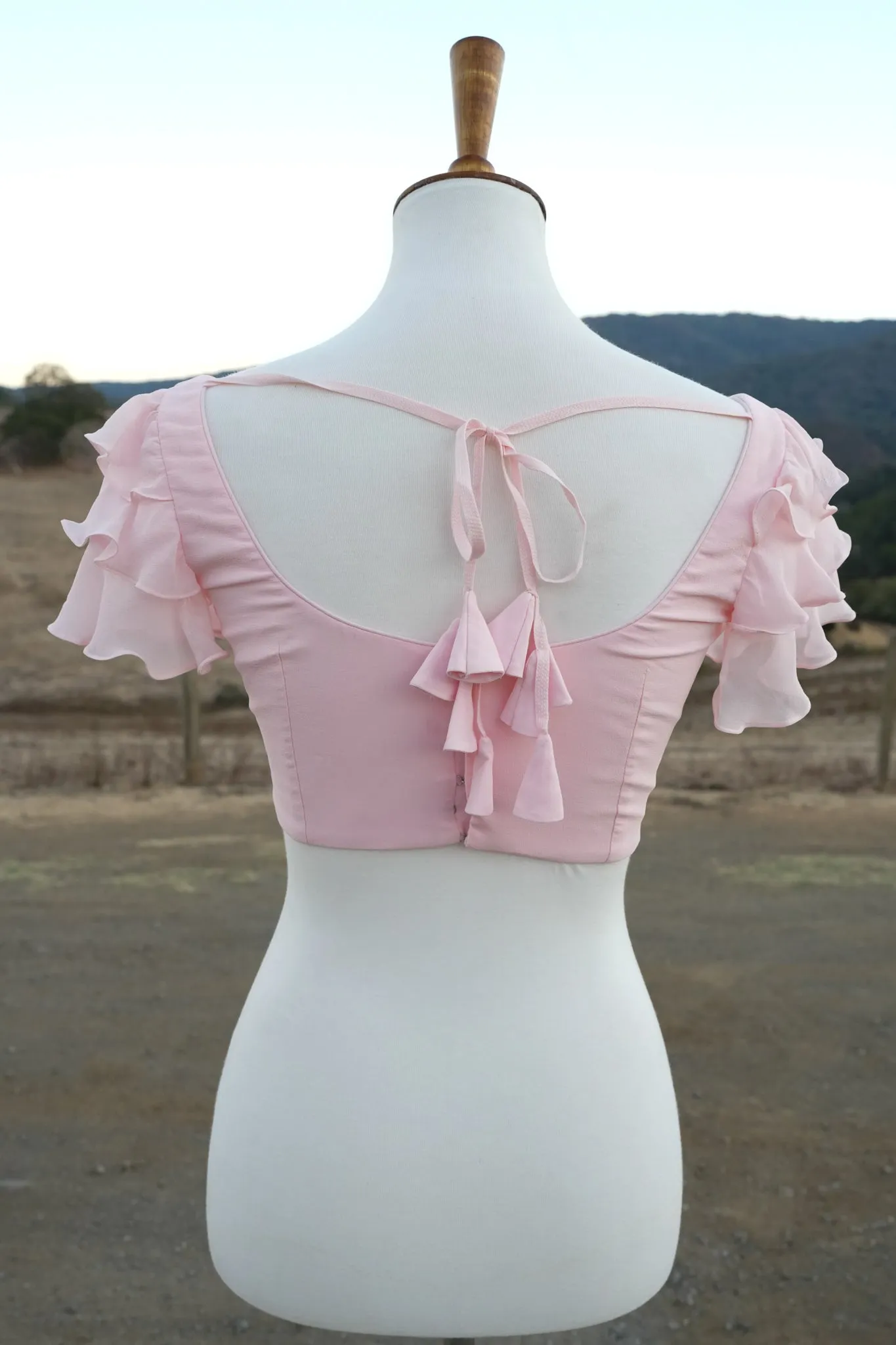 Blush Pink Ruffle Blouse
