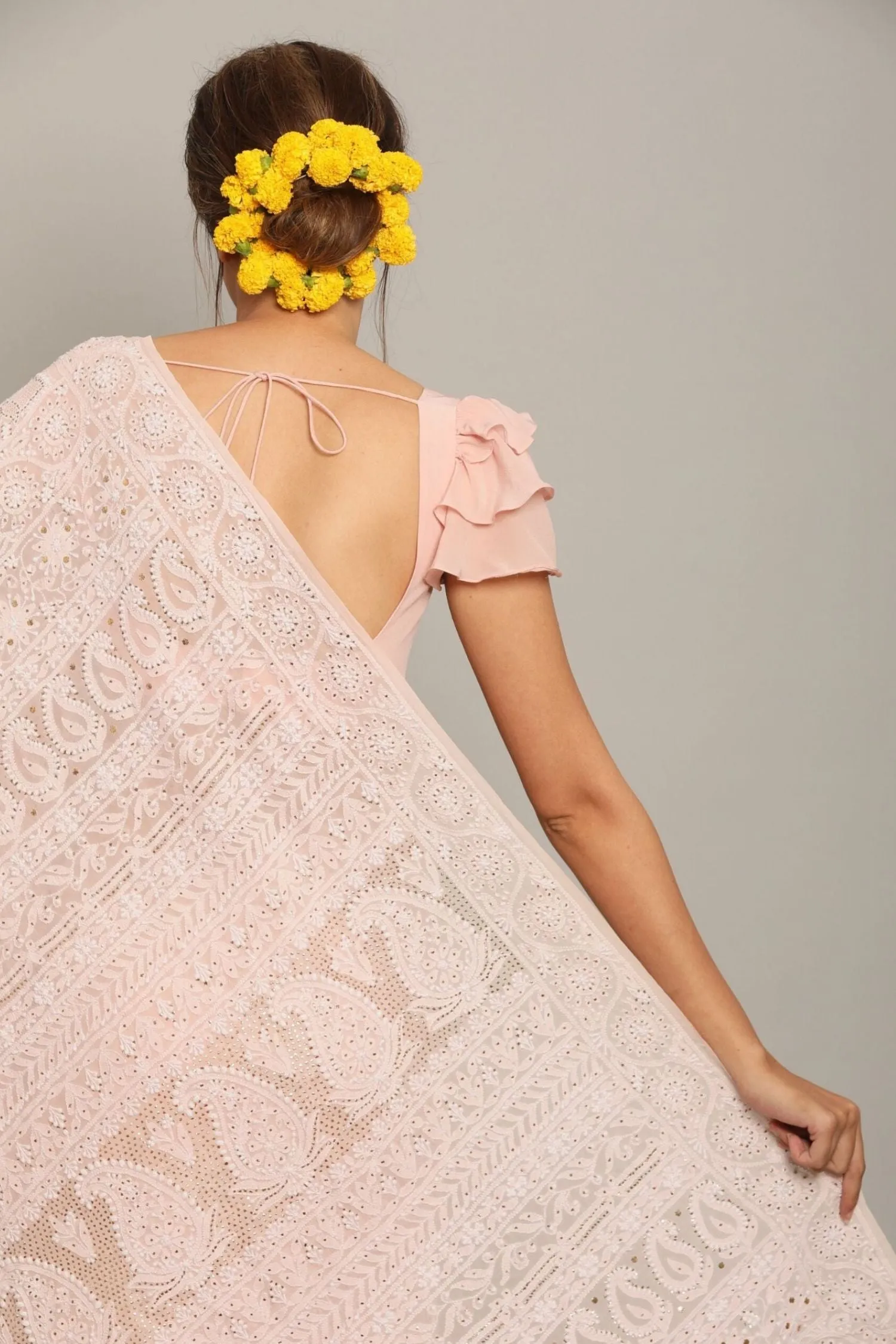 Blush Pink Ruffle Blouse