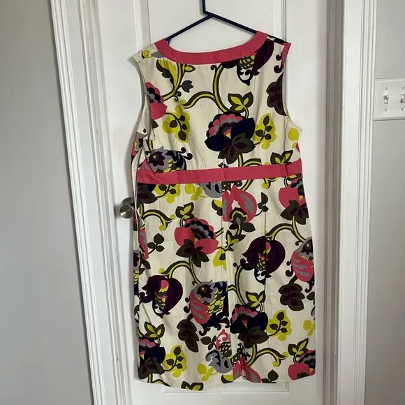 Boden Floral Patterned Vibrant Shift Dress Size 18 Long