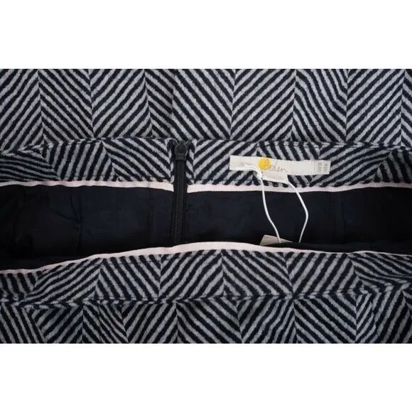Boden Womens Freya Pencil Skirt UK 10 US 6 Navy Blue White Knee Length NWT