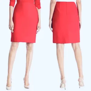 Boss Hugo Boss Vilonie Virgin Wool Blend Coral/Salmon Pencil Skirt Size 10