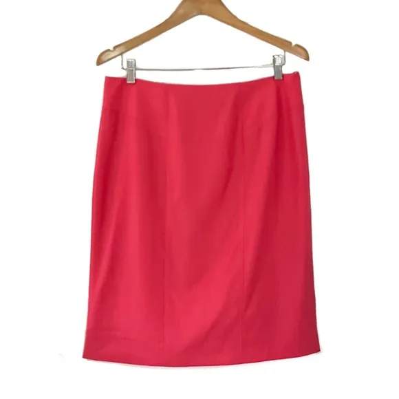 Boss Hugo Boss Vilonie Virgin Wool Blend Coral/Salmon Pencil Skirt Size 10