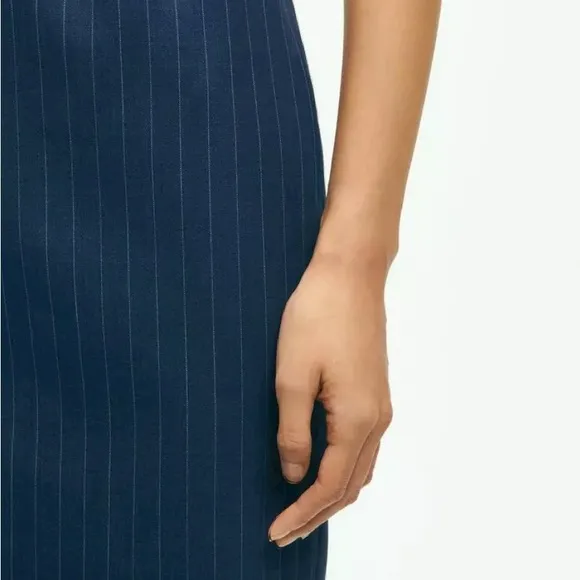 Brooks Brothers Navy Blue Pinstripe Pencil Skirt 4