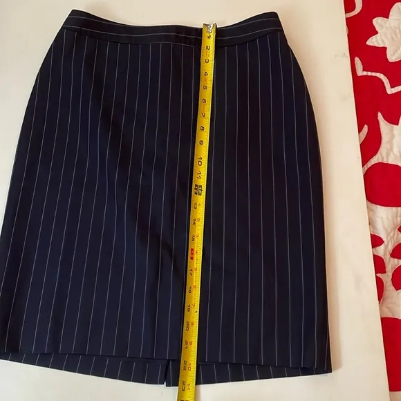 Brooks Brothers Navy Blue Pinstripe Pencil Skirt 4