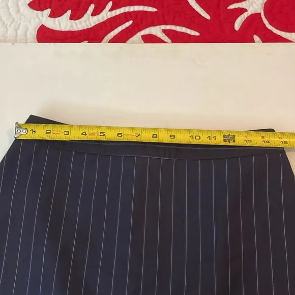 Brooks Brothers Navy Blue Pinstripe Pencil Skirt 4