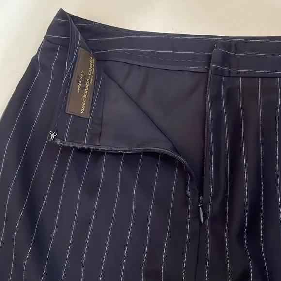 Brooks Brothers Navy Blue Pinstripe Pencil Skirt 4