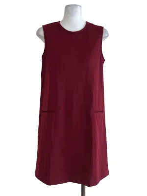 Burgundy Plain Shift Dress