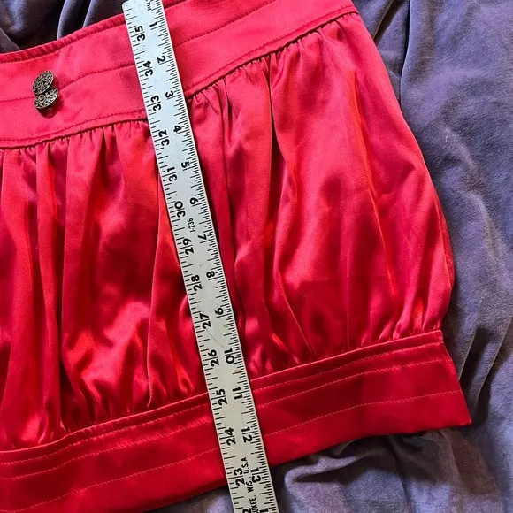 CACHE Red Mini Skirt Sz L NWT