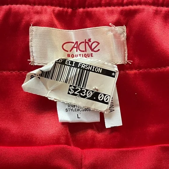CACHE Red Mini Skirt Sz L NWT