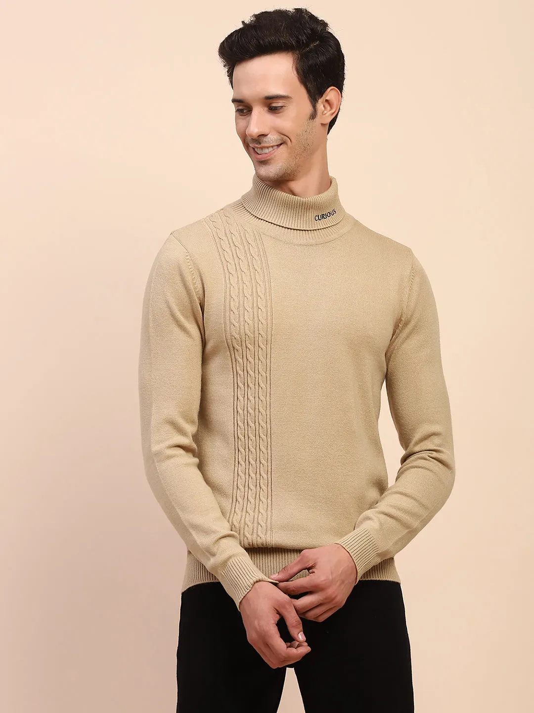 Camla Barcelona Cable Knit Turtleneck Sweater
