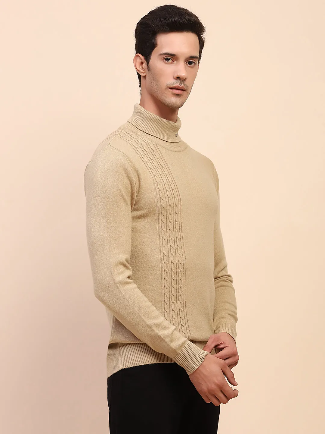 Camla Barcelona Cable Knit Turtleneck Sweater
