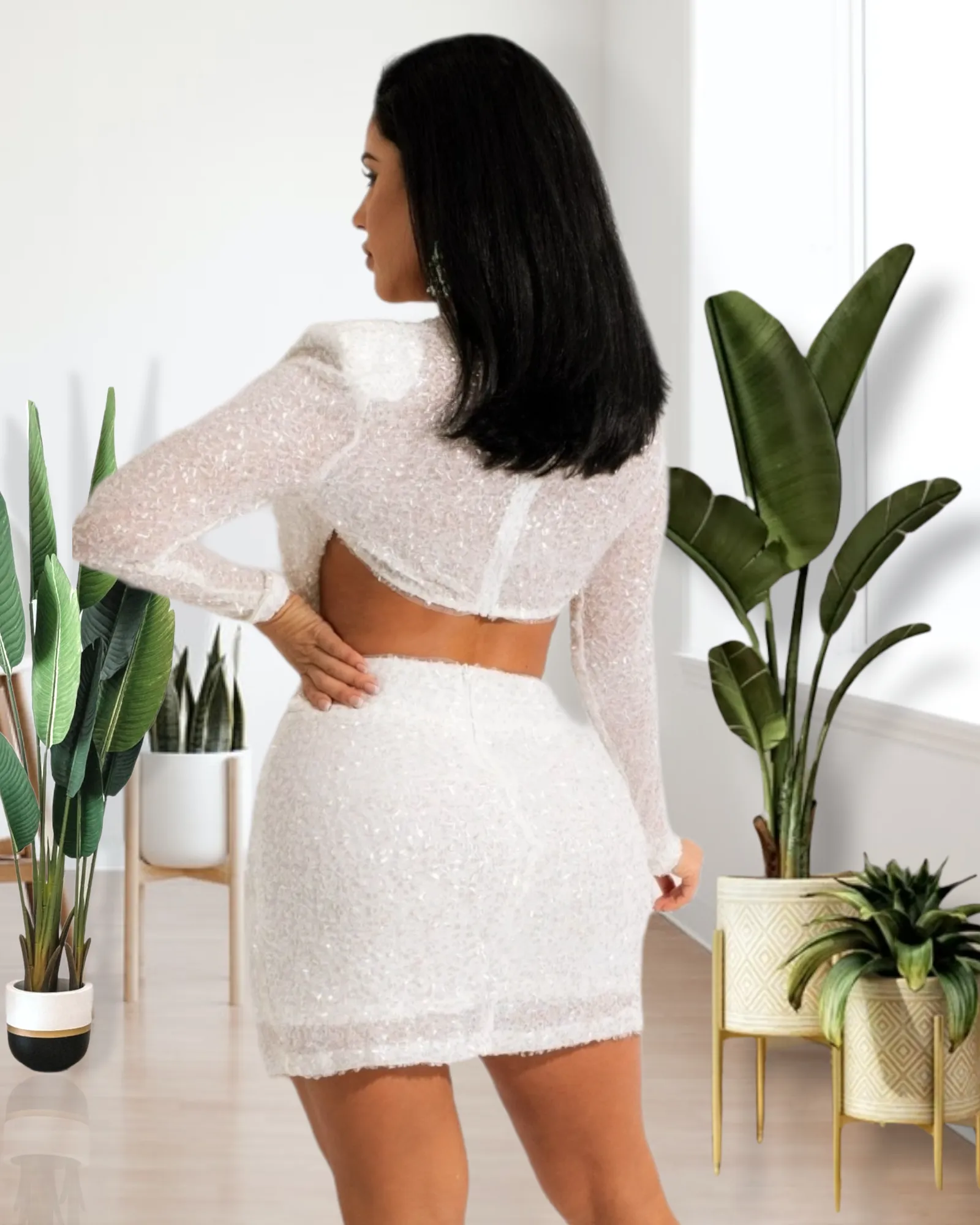Can't Resist Me White Skirt Set