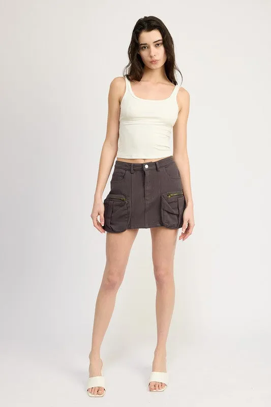 CARGO MINI SKIRT