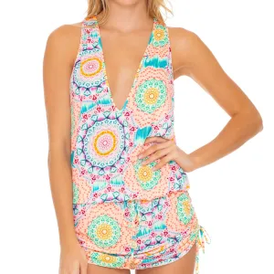 CARIBBEAN KISSES - T Back Mini Dress