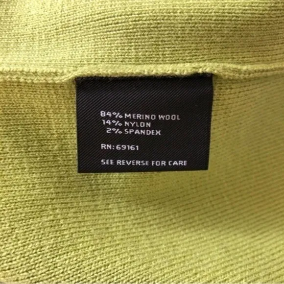 Carlisle Womens Green Sleeveless Turtleneck Merino Wool Knit dress size small