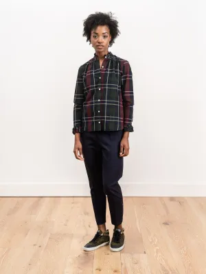 caroline blouse - wine plaid