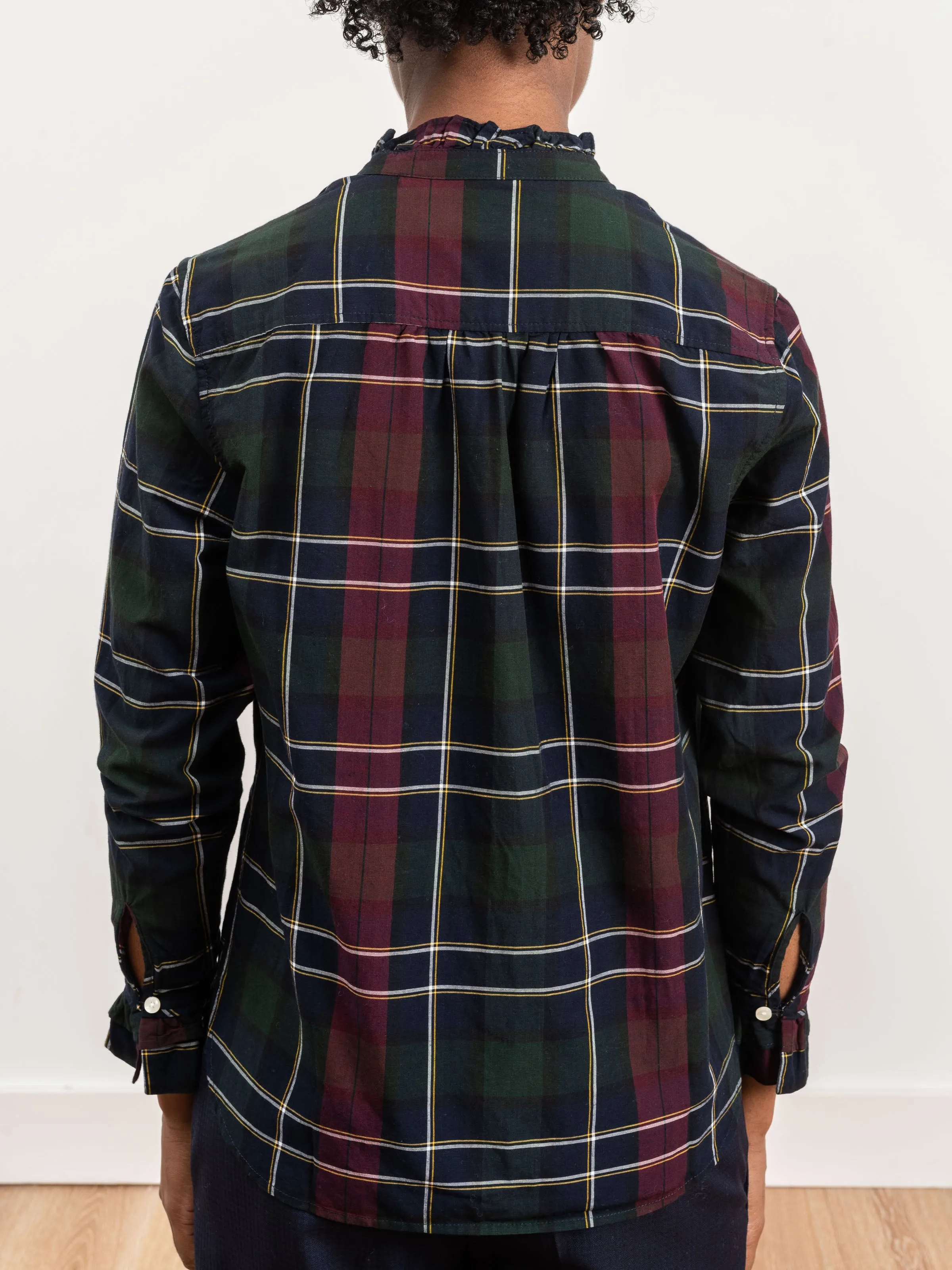 caroline blouse - wine plaid