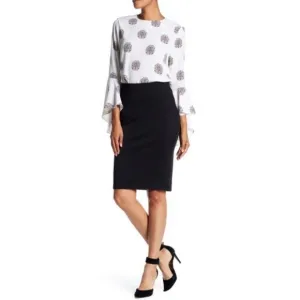 Catherine Malandrino Black Pencil Skirt Back Zip