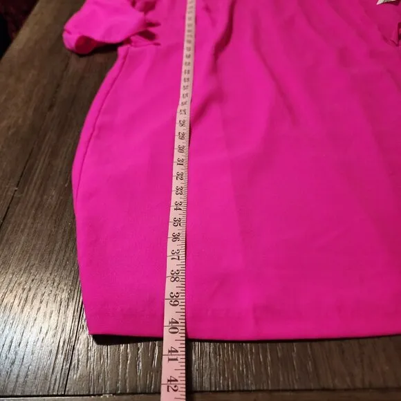 CeCe Tie-Sleeve Shift Dress NWT Hot Pink Size 24