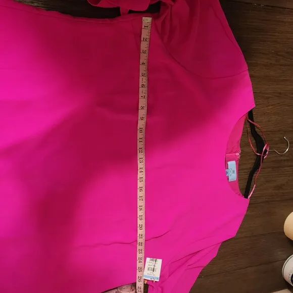 CeCe Tie-Sleeve Shift Dress NWT Hot Pink Size 24