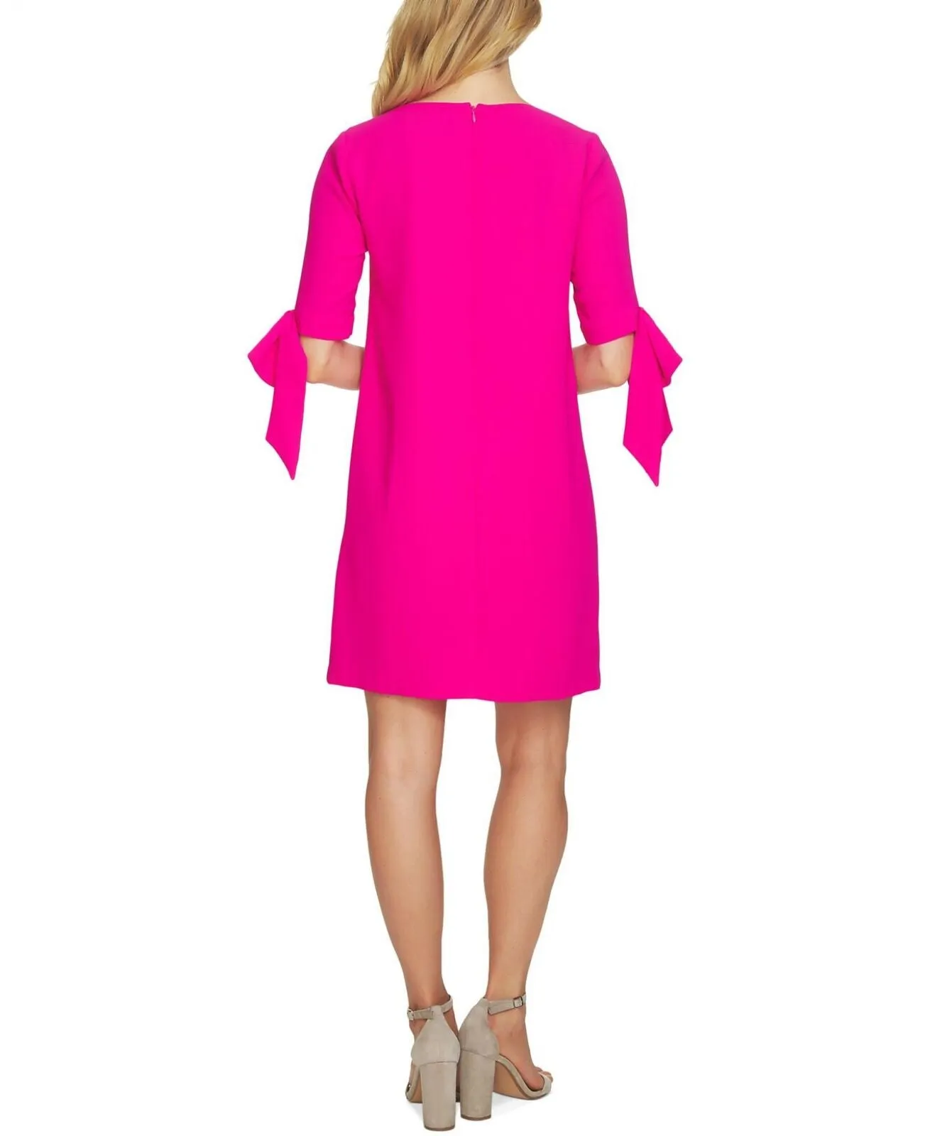 Cece Women's 3/4 Sleeve Moss Crepe Shift Dress with Bows 7028911