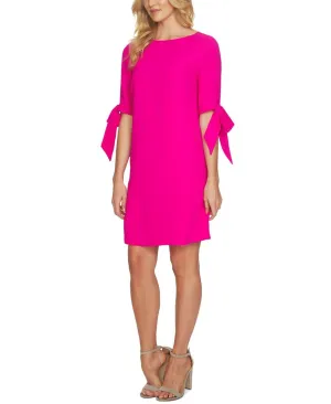Cece Women's 3/4 Sleeve Moss Crepe Shift Dress with Bows 7028911