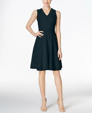 Charter Club Petite Lace Fit And Flare Dress