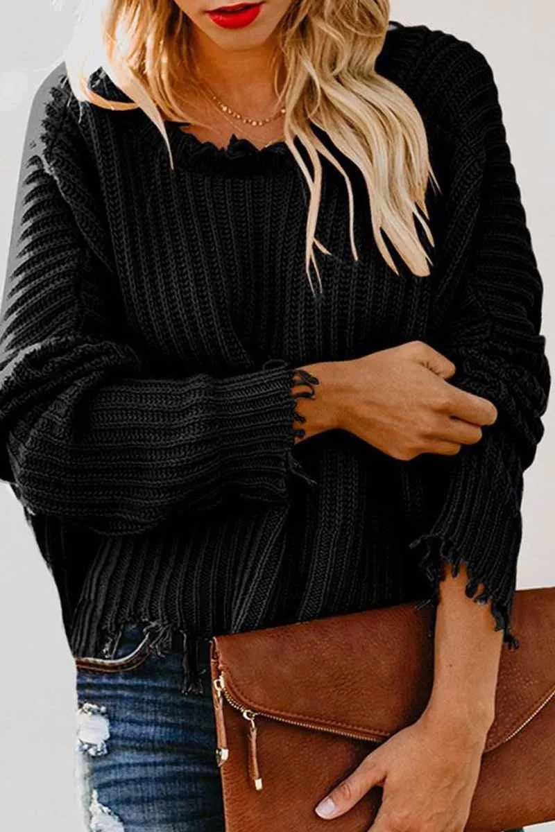 Chicindress V Neck Winter Knit Sweater 3 Colors