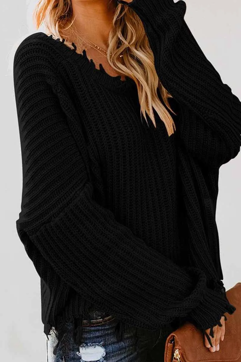 Chicindress V Neck Winter Knit Sweater 3 Colors